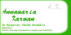 annamaria karman business card